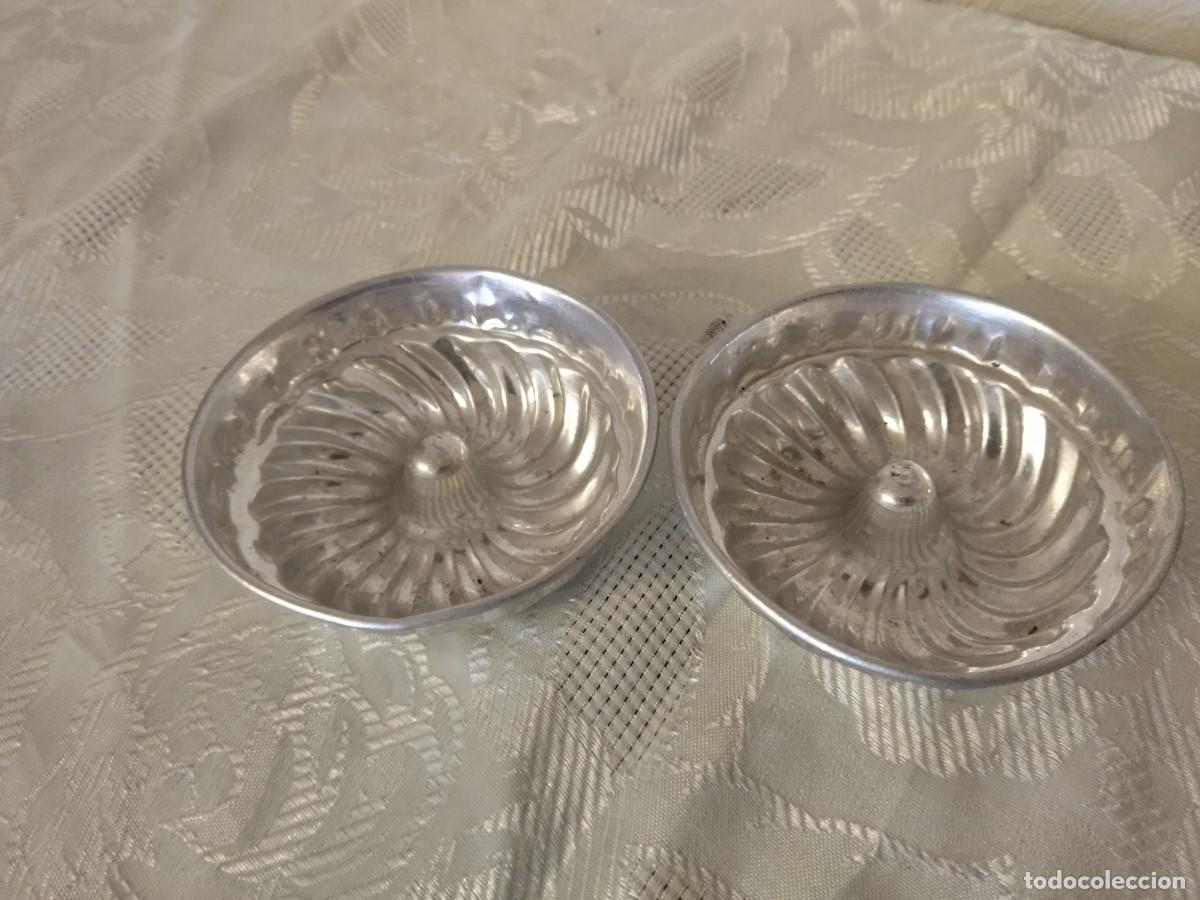 Vintage: Lote de 2 mini moldes de pudin de aluminio. - Foto 2