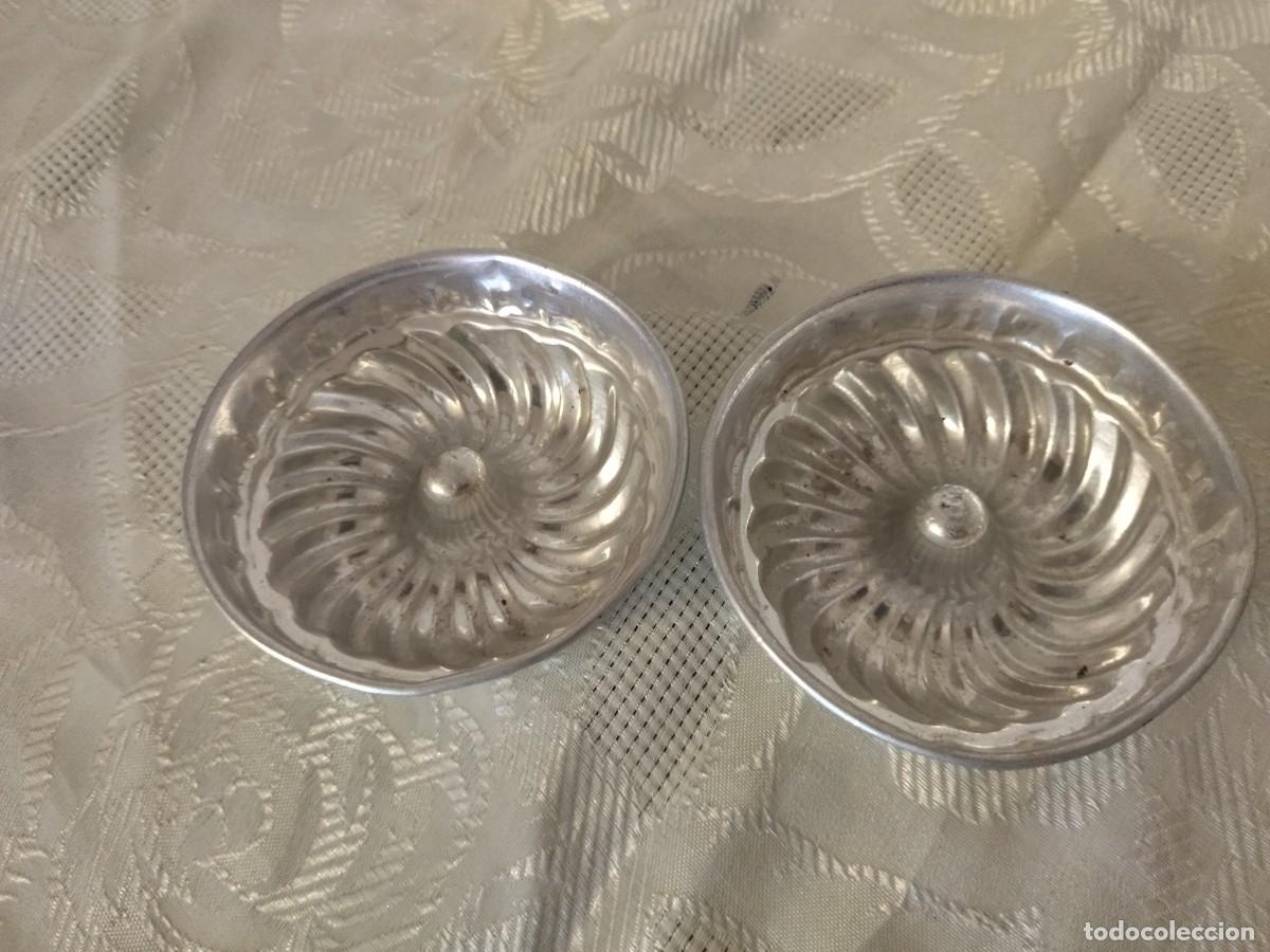 Vintage: Lote de 2 mini moldes de pudin de aluminio. - Foto 5