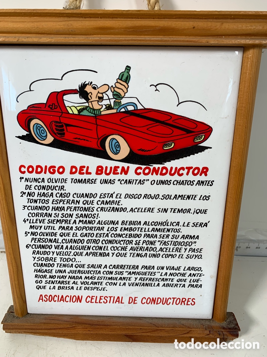 Vintage: 01_ Azulejo C&oacute;digo del buen conductor - Foto 2