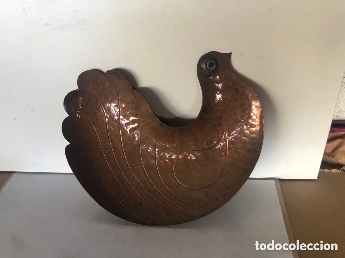 Vintage: paloma de cobre decorativa - Foto 1