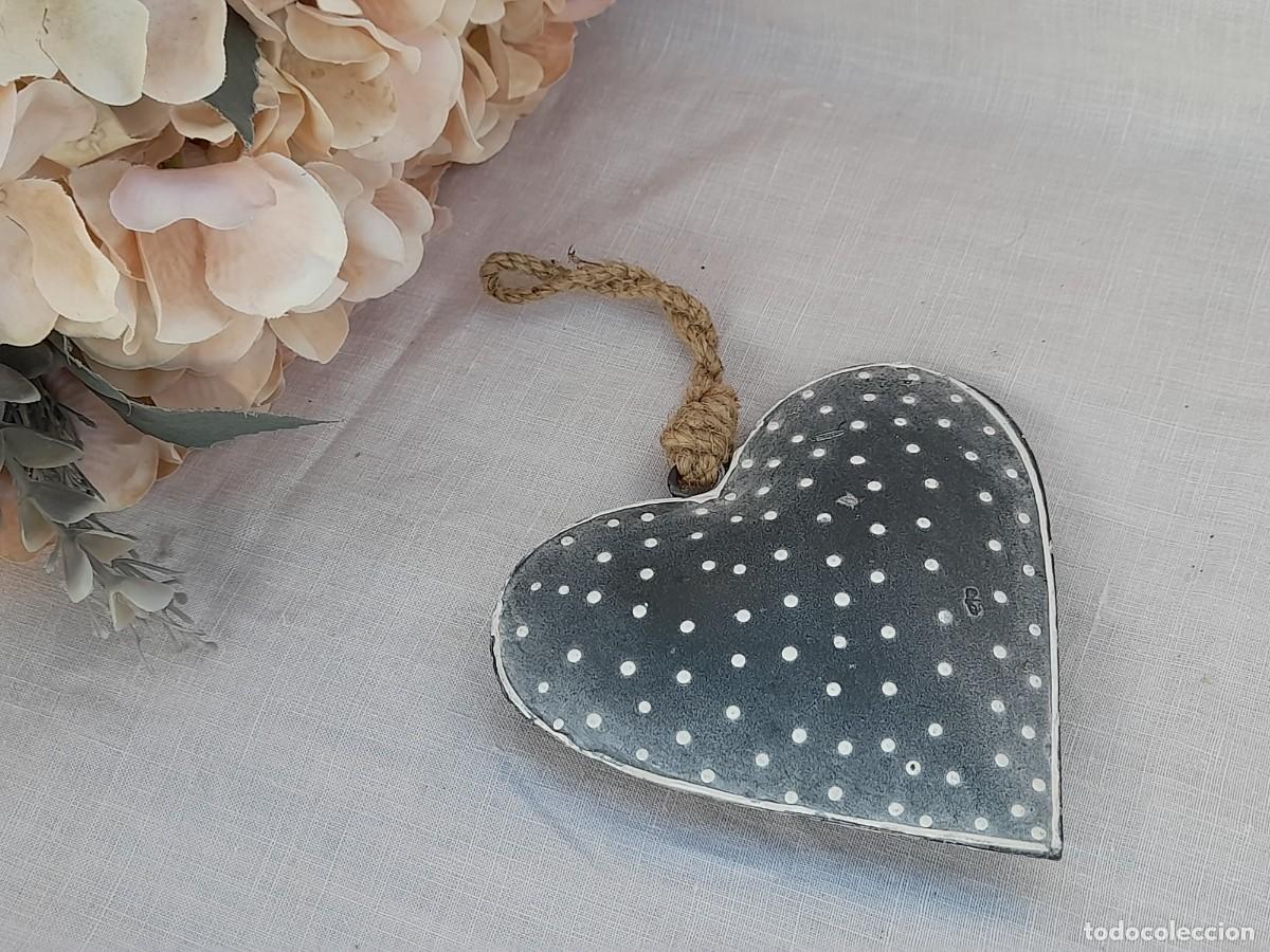 Vintage: Coraz&oacute;n decorativo de metal - Foto 1