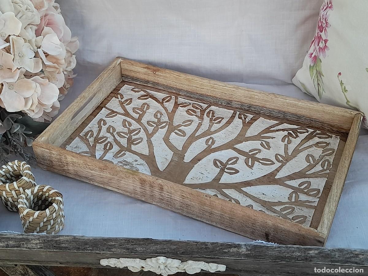 Vintage: bandeja de madera natural - Foto 1