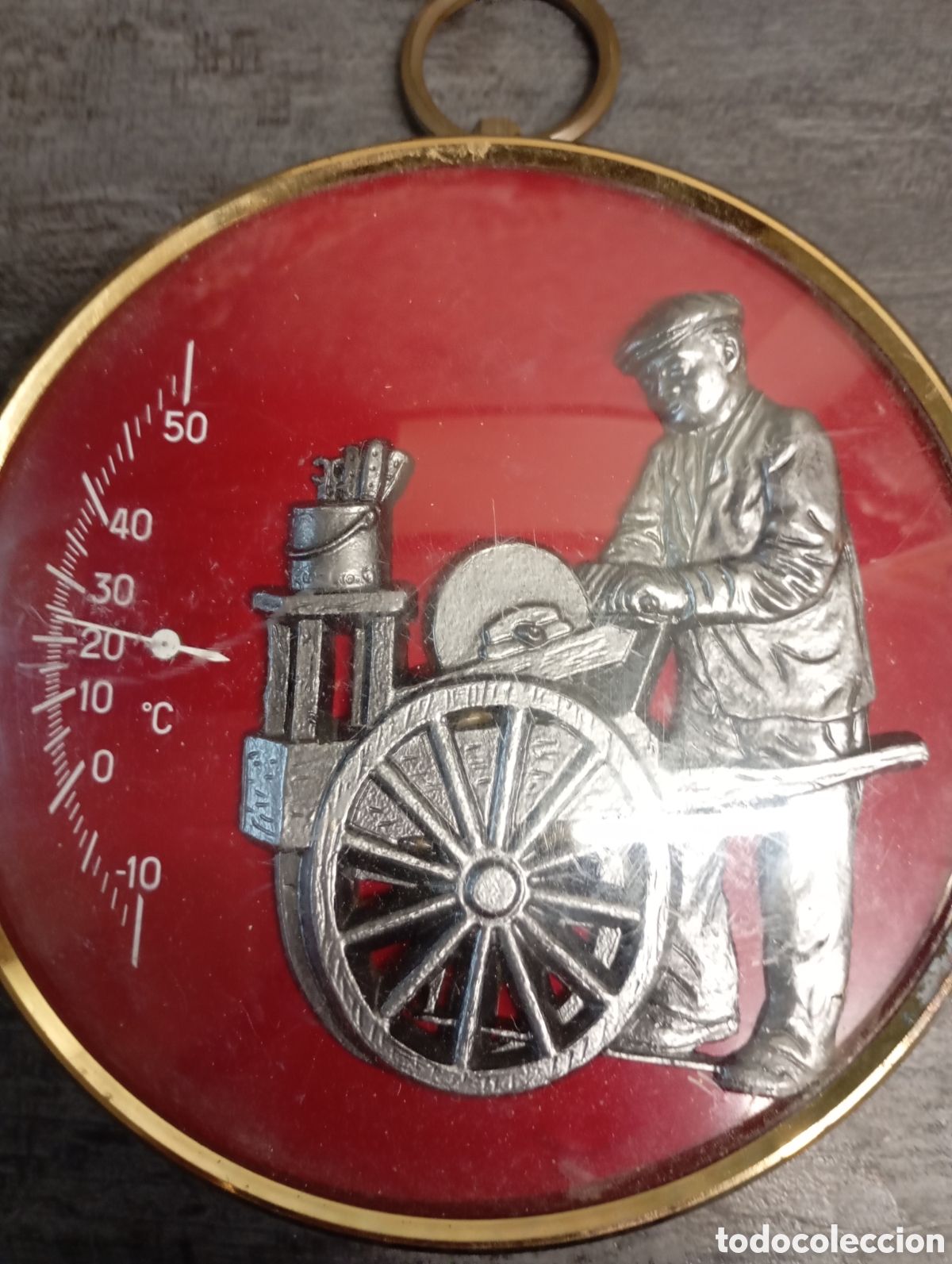 Vintage: Term&oacute;metro de pared afilador - Foto 2