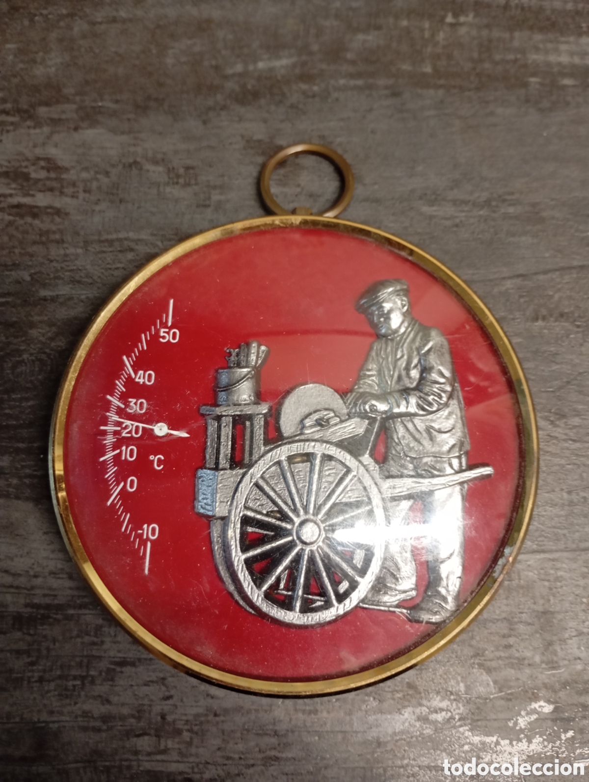 Vintage: Term&oacute;metro de pared afilador - Foto 1