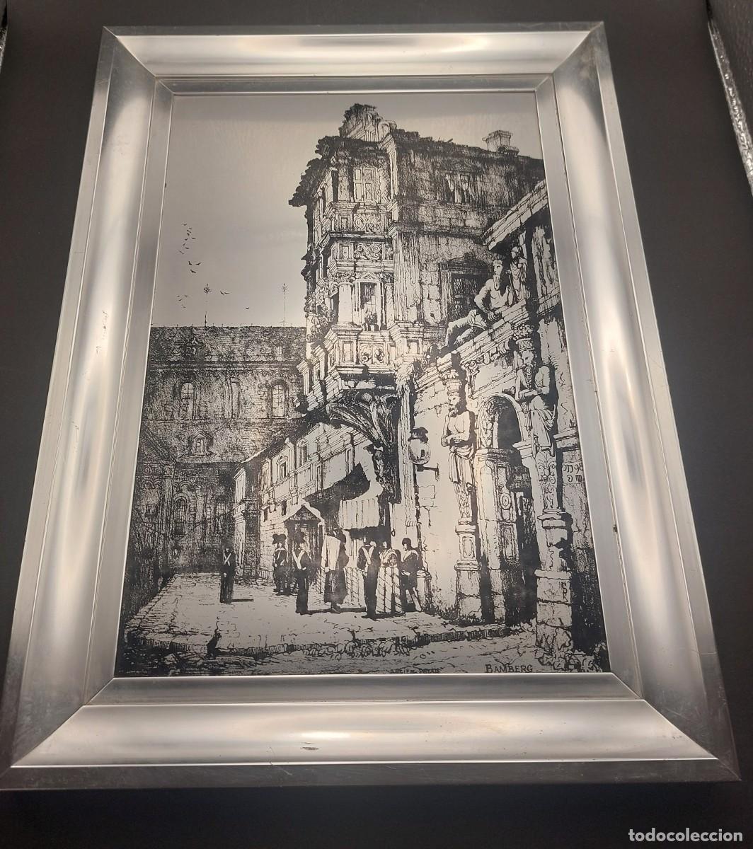 Vintage: CUADRO HECHO EN ALUMINIO OBRA BAMBERG - Foto 1