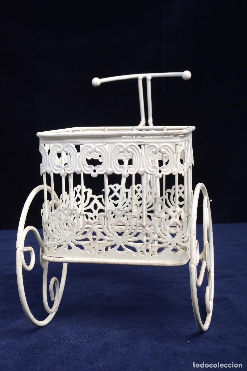 Vintage: Macetero met&aacute;lico en forma de Bicicleta - Foto 9