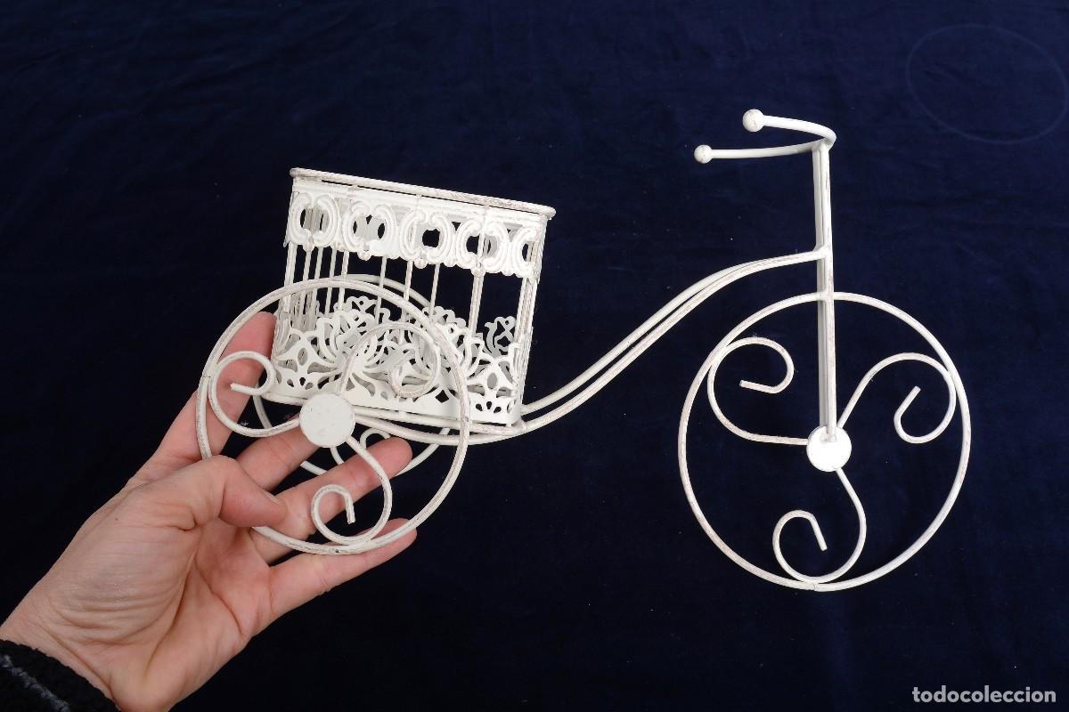 Vintage: Macetero met&aacute;lico en forma de Bicicleta - Foto 16