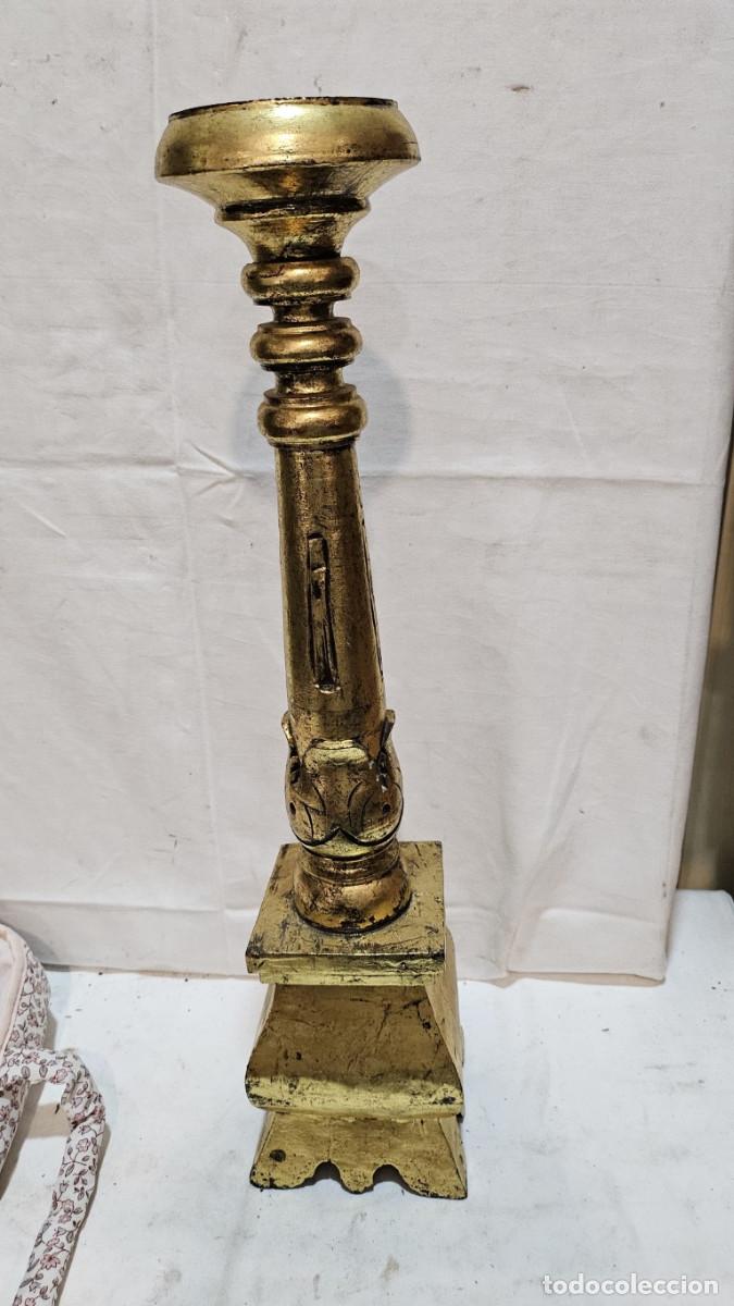 Vintage: candeladro de madera - Foto 1