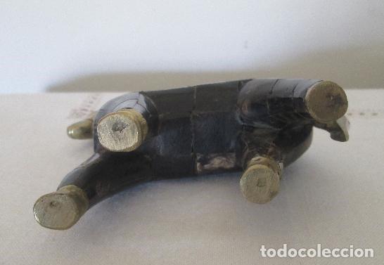 Vintage: Caballo en bronce y pasta imitando hueso - Foto 5