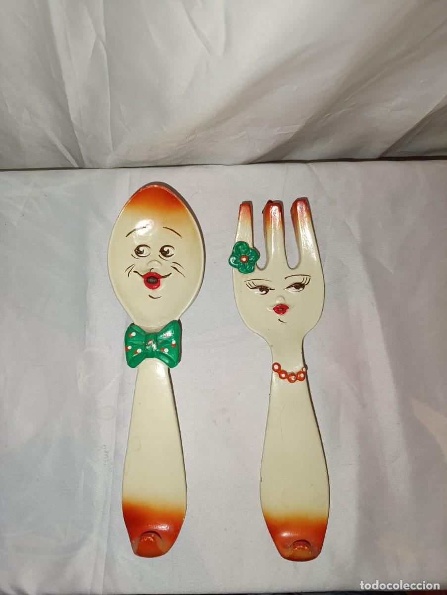 Vintage: Cubiertos de resina, Decorativos. - Foto 1