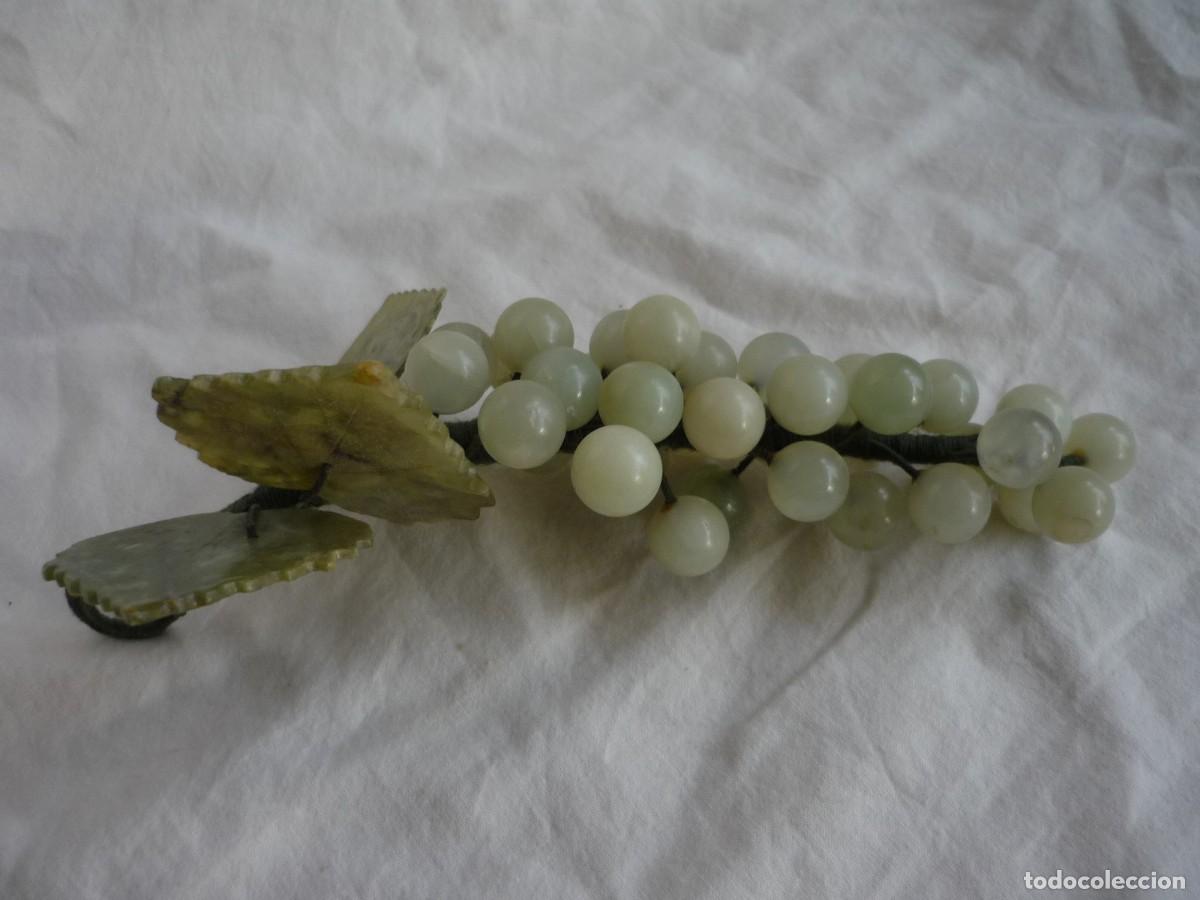 Vintage: Racimo de uvas fabricadas en jade - Foto 4