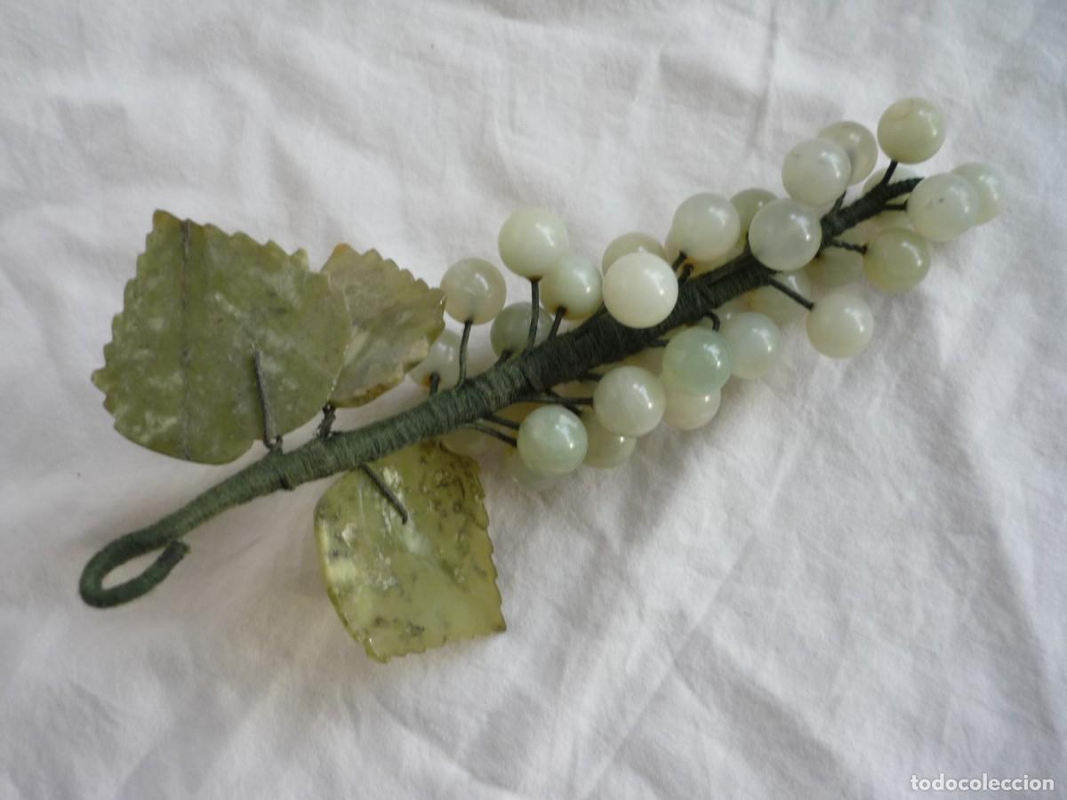 Vintage: Racimo de uvas fabricadas en jade - Foto 5