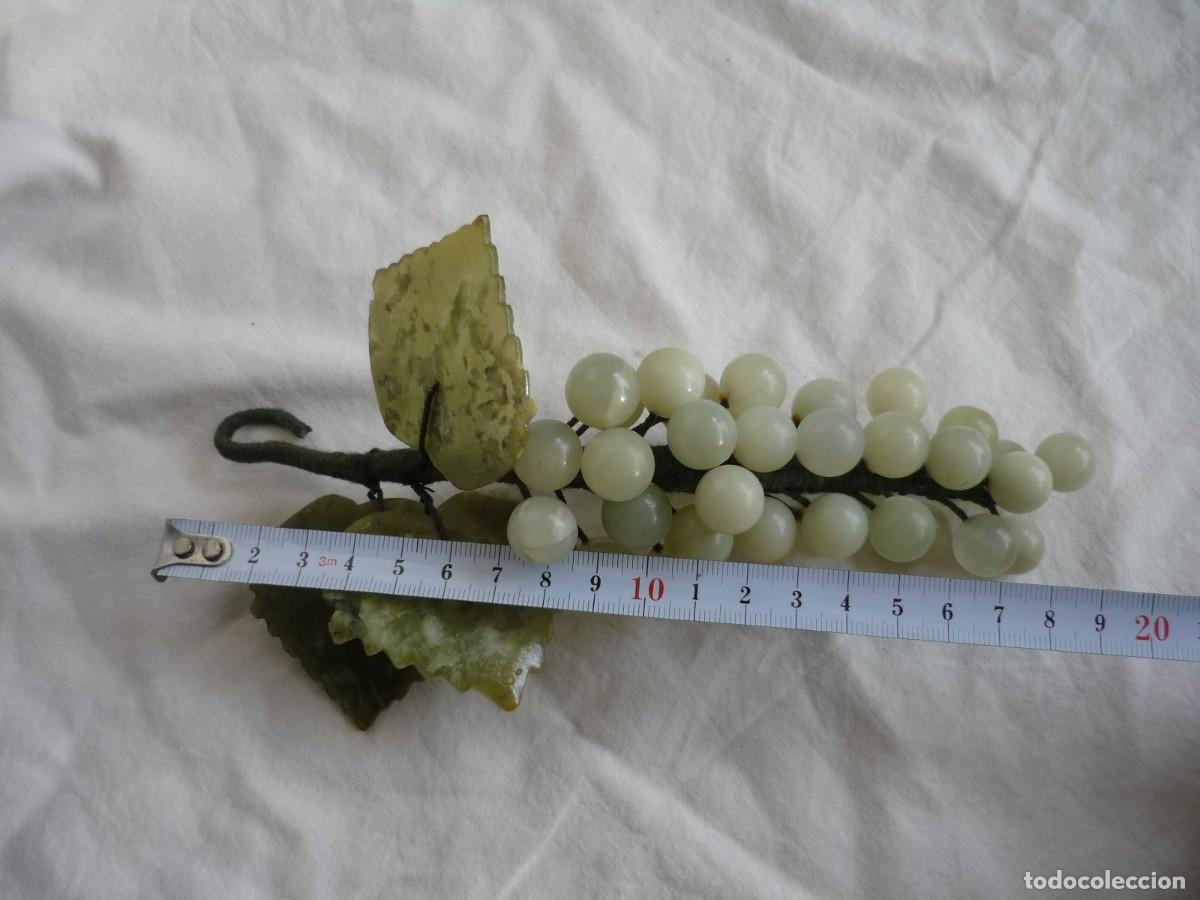 Vintage: Racimo de uvas fabricadas en jade - Foto 6