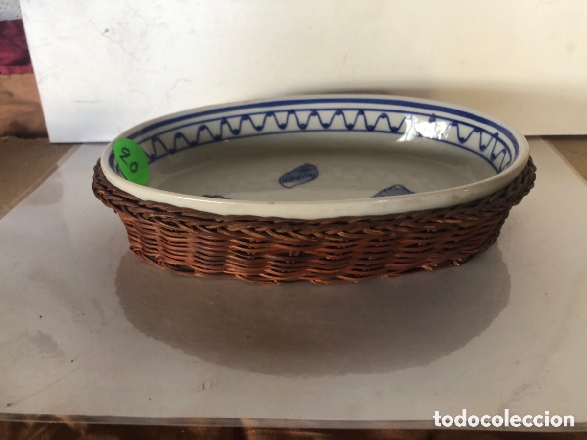 Vintage: Bandeja aperitivos con cestillo de mimbre - Foto 2