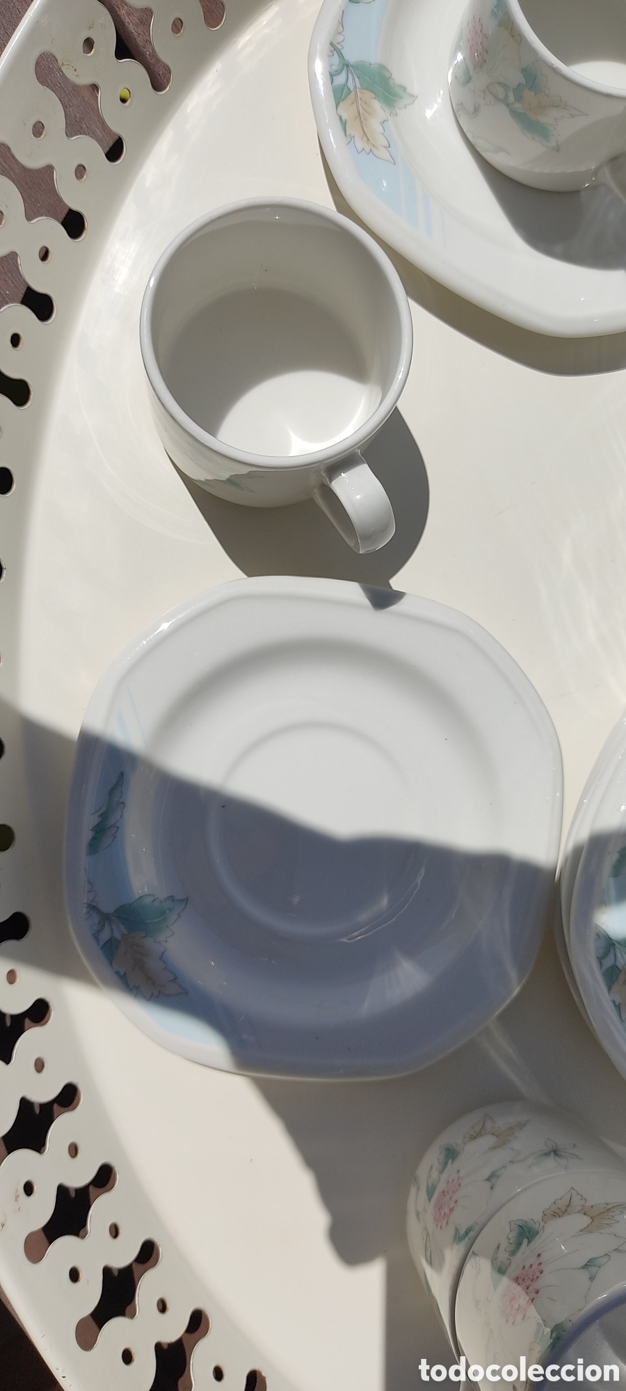 Vintage: Juego de caf&eacute; flores turquesas - Foto 9