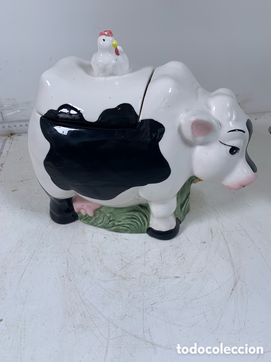 Vintage: 01_ Bote de galletas con forma de vaca - Foto 2
