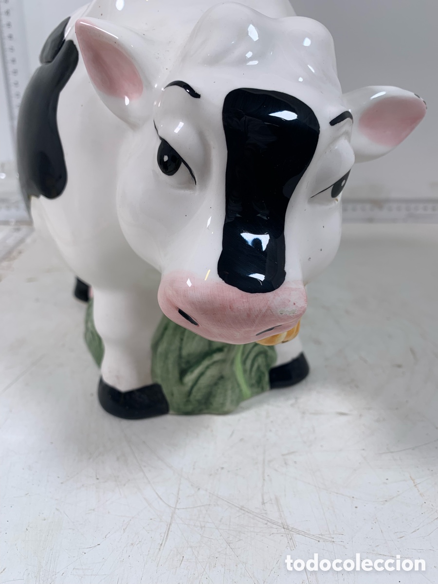 Vintage: 01_ Bote de galletas con forma de vaca - Foto 5