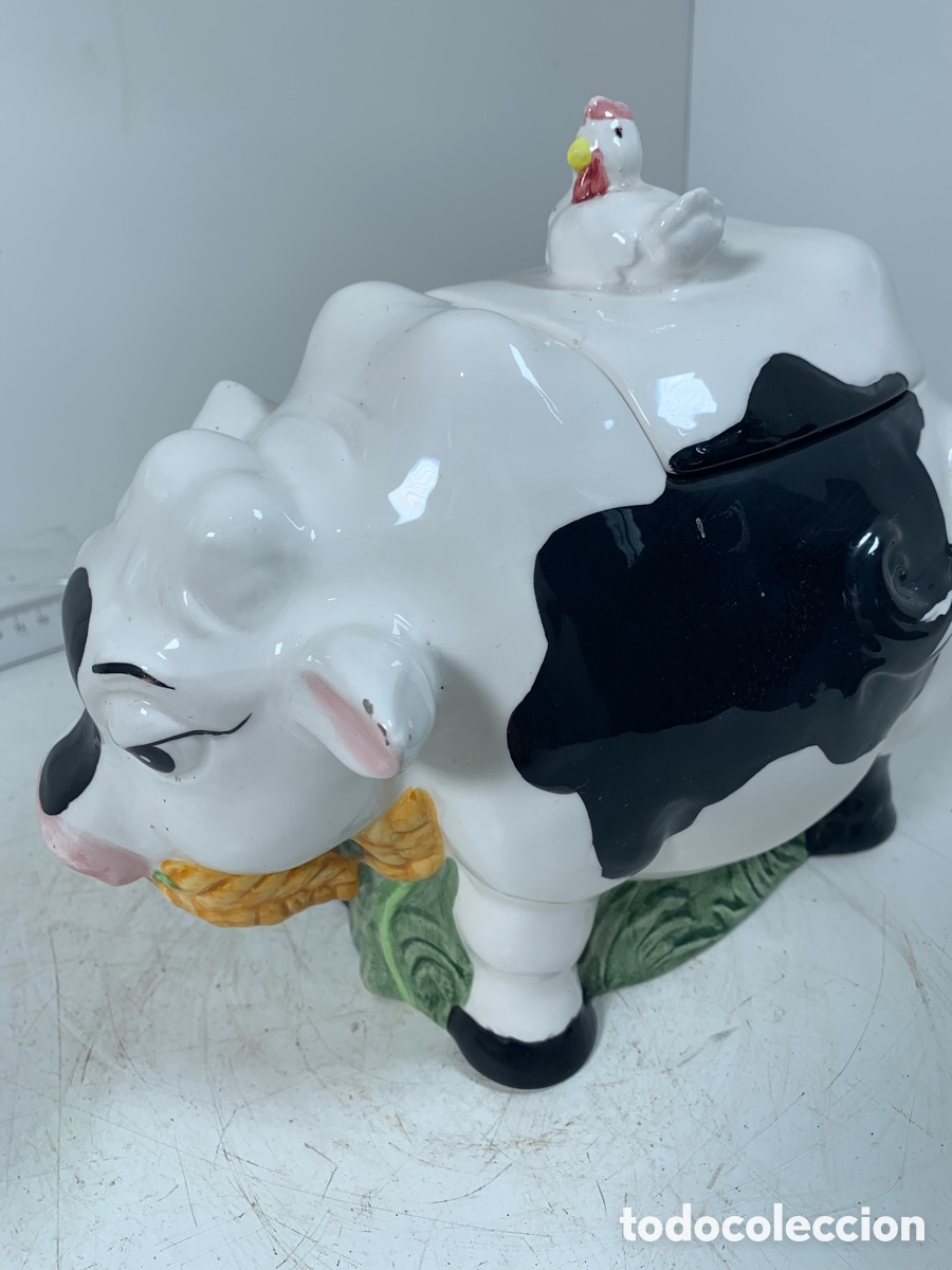 Vintage: 01_ Bote de galletas con forma de vaca - Foto 6