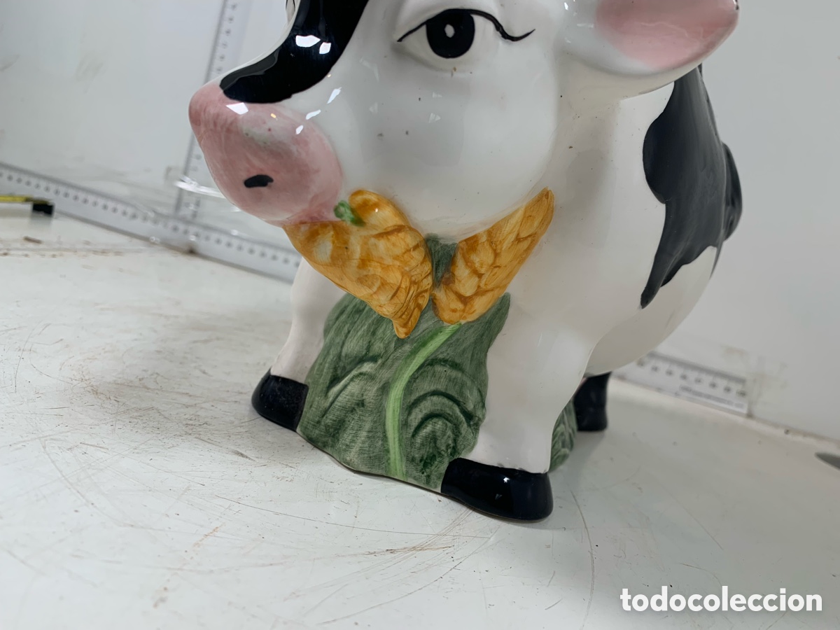 Vintage: 01_ Bote de galletas con forma de vaca - Foto 8