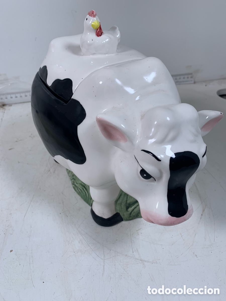 Vintage: 01_ Bote de galletas con forma de vaca - Foto 1