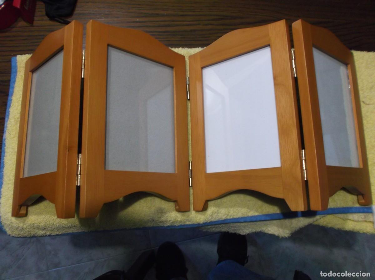 Vintage: PORTA FOTOS TIPO ACORDEON EN MADERA.