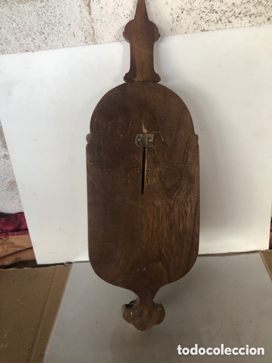 Vintage: percha de madera tallada con azulejo - Foto 3