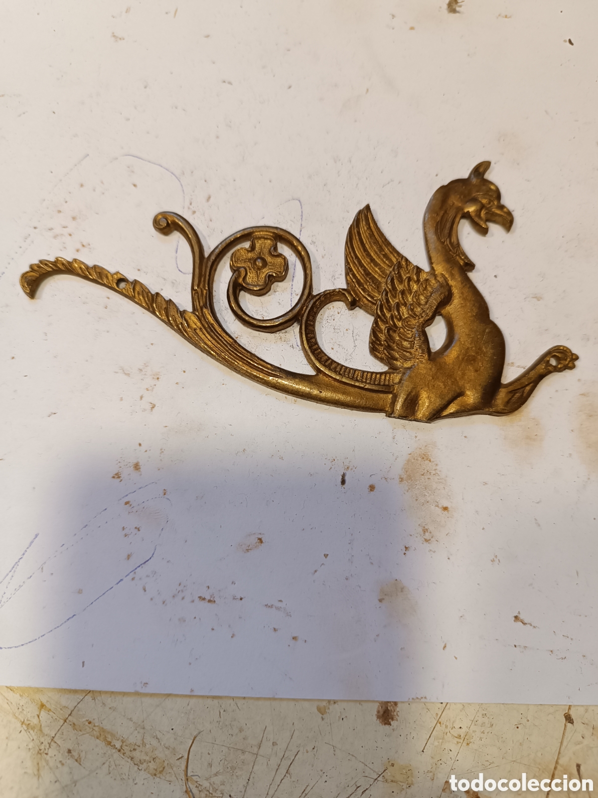 Vintage: Drag&oacute;n de bronce antiguo. - Foto 4