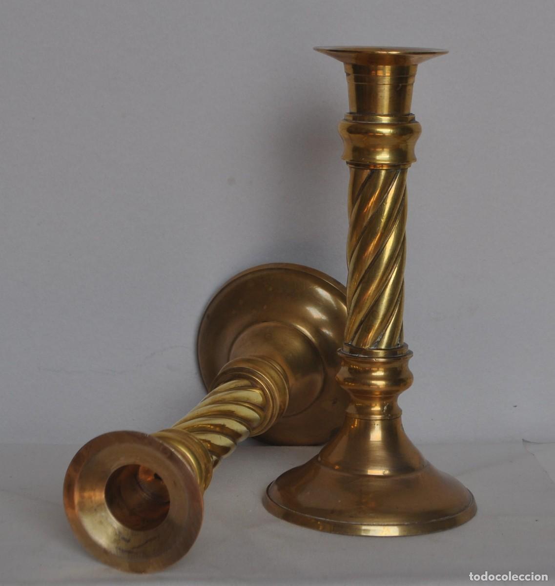 Vintage: PAREJA CANDELABROS INDIOS. - Foto 2