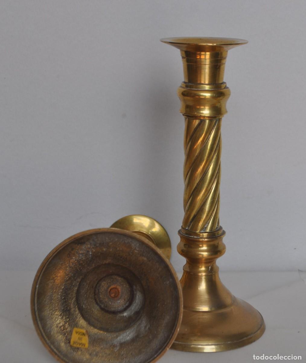 Vintage: PAREJA CANDELABROS INDIOS. - Foto 3
