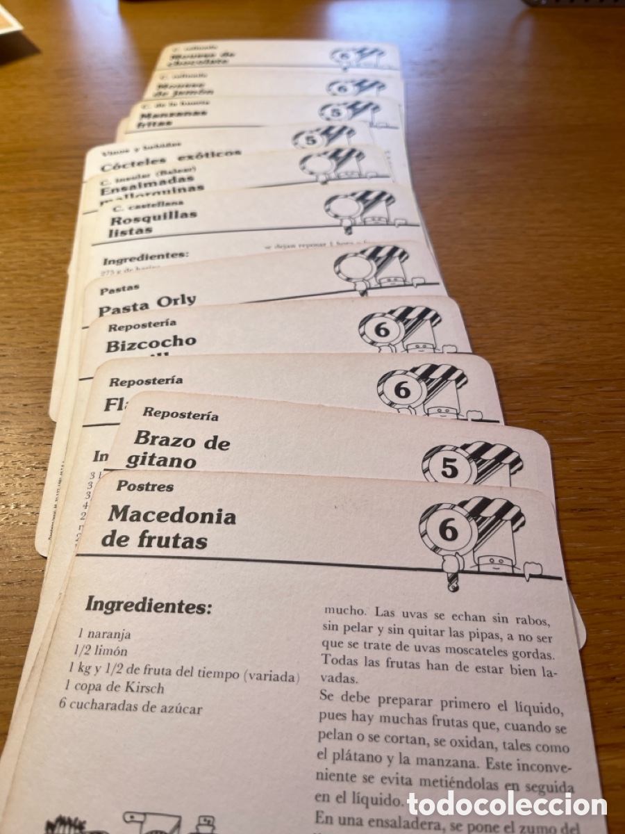 Vintage: Fichas de recetas de cocina - Foto 3