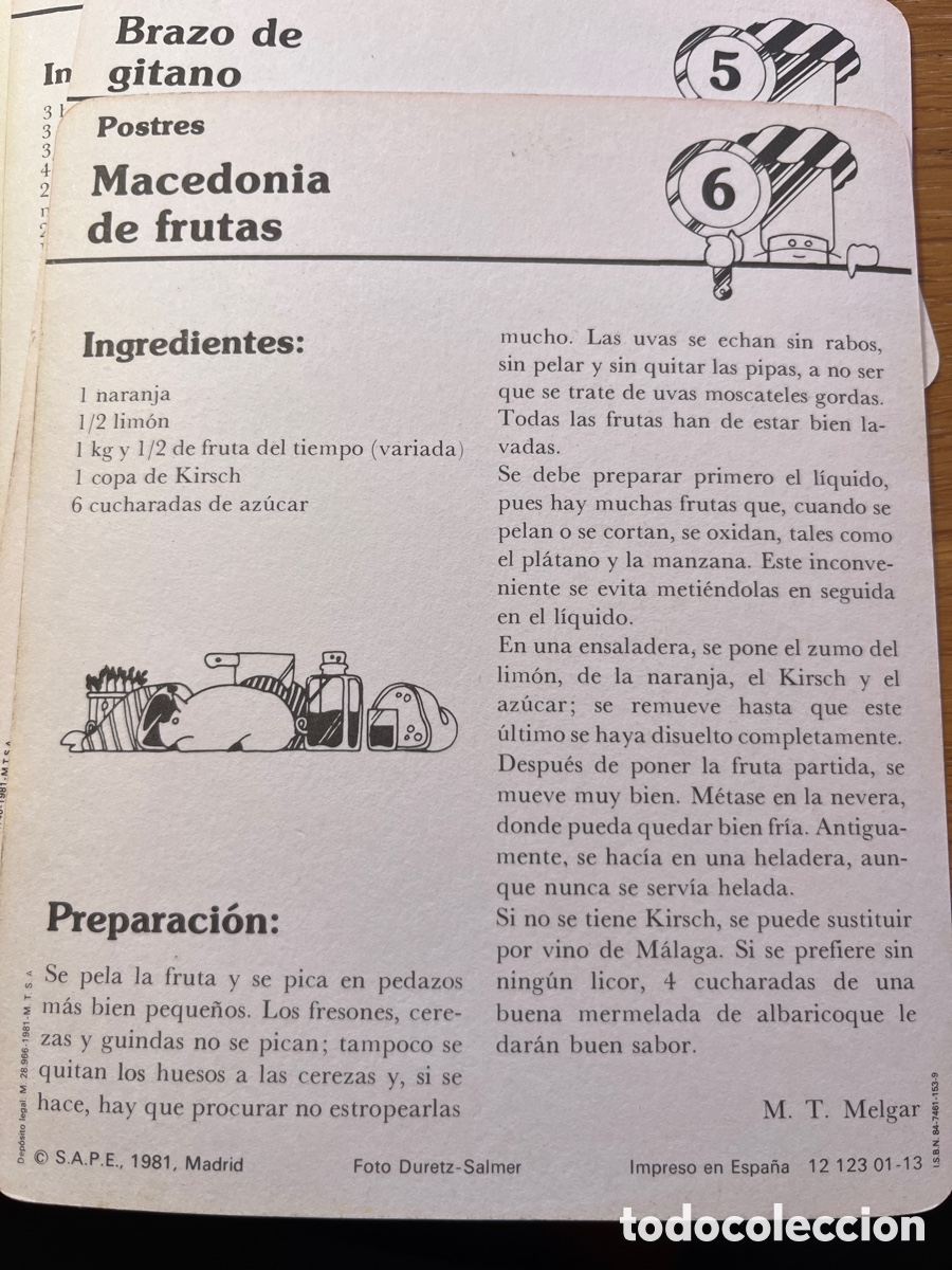 Vintage: Fichas de recetas de cocina - Foto 4