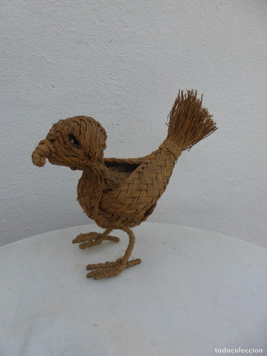 Vintage: FIGURA VINTAGE ARTESANALES ESPARTO MIMBRE POLLO PAJARO S. XX CHIKEN BIRD FIGURE WICKER CRAFT