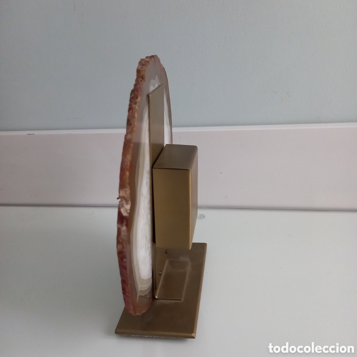Vintage: Reloj sobremesa de agata - Foto 3