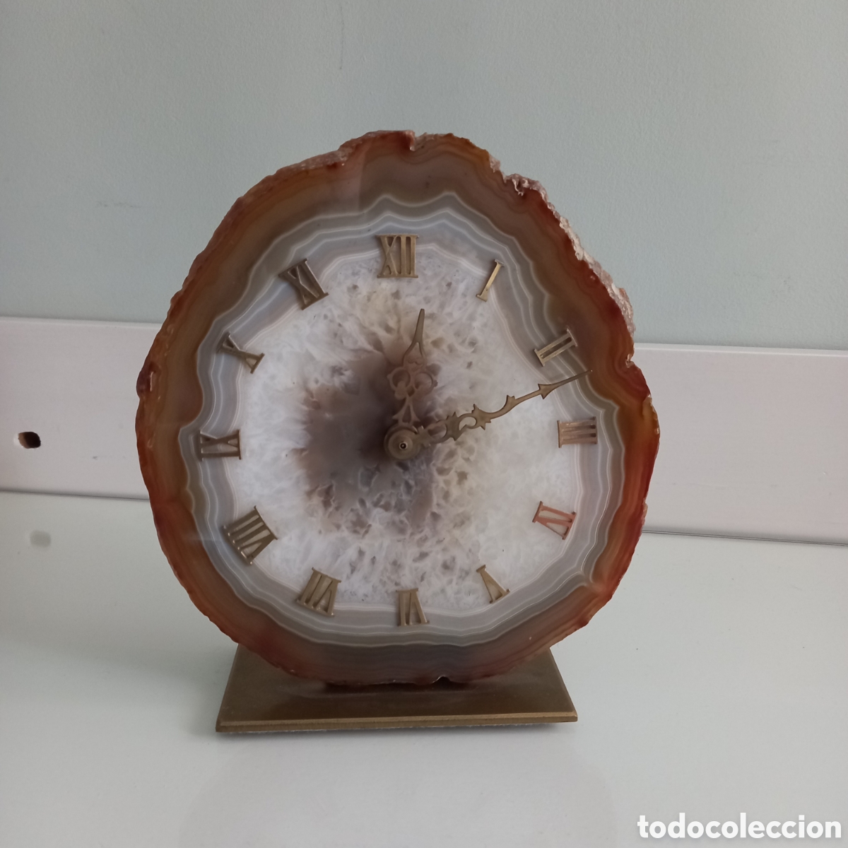 Vintage: Reloj sobremesa de agata - Foto 1