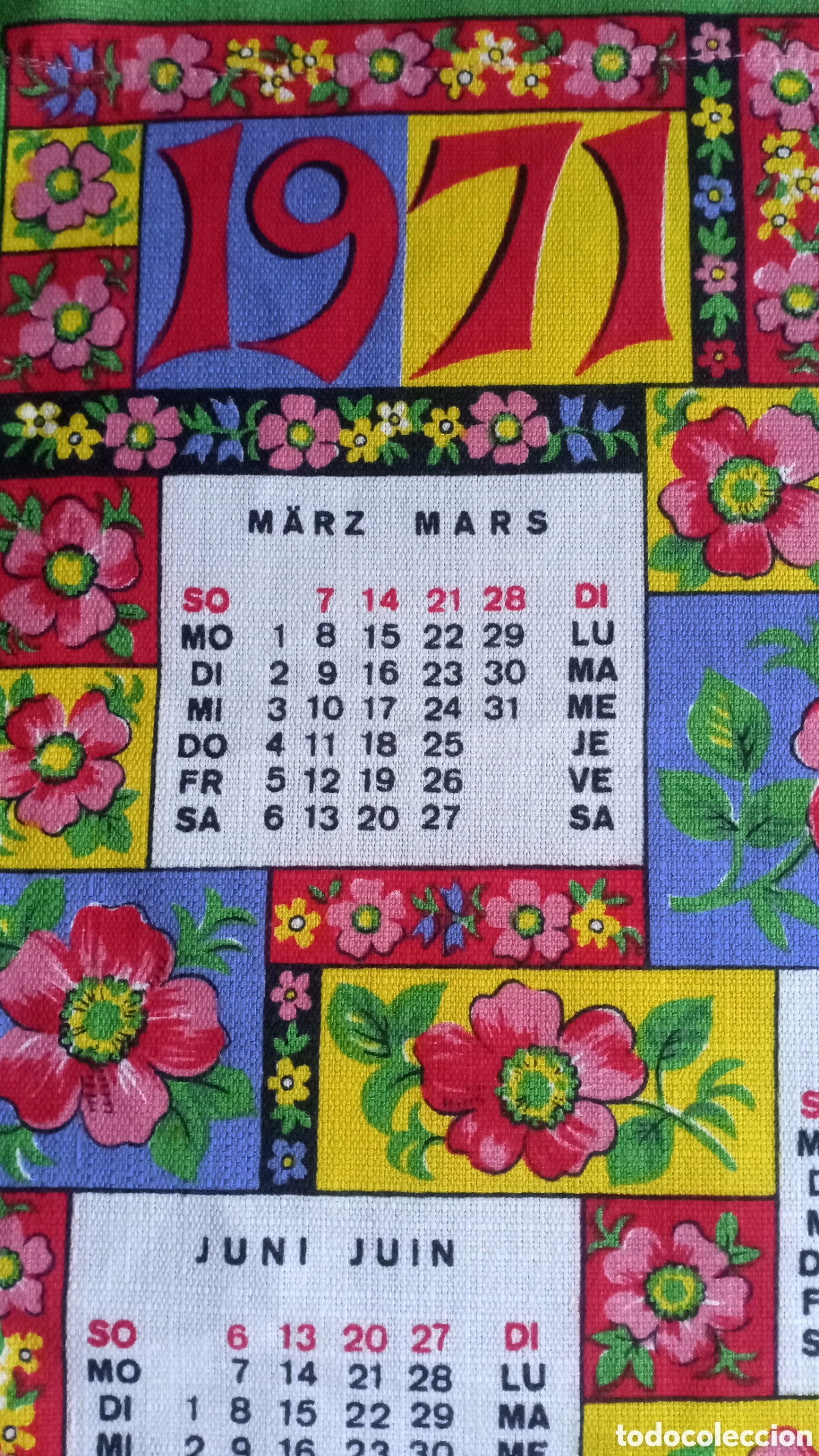 Vintage: Calendario en tela - Foto 2