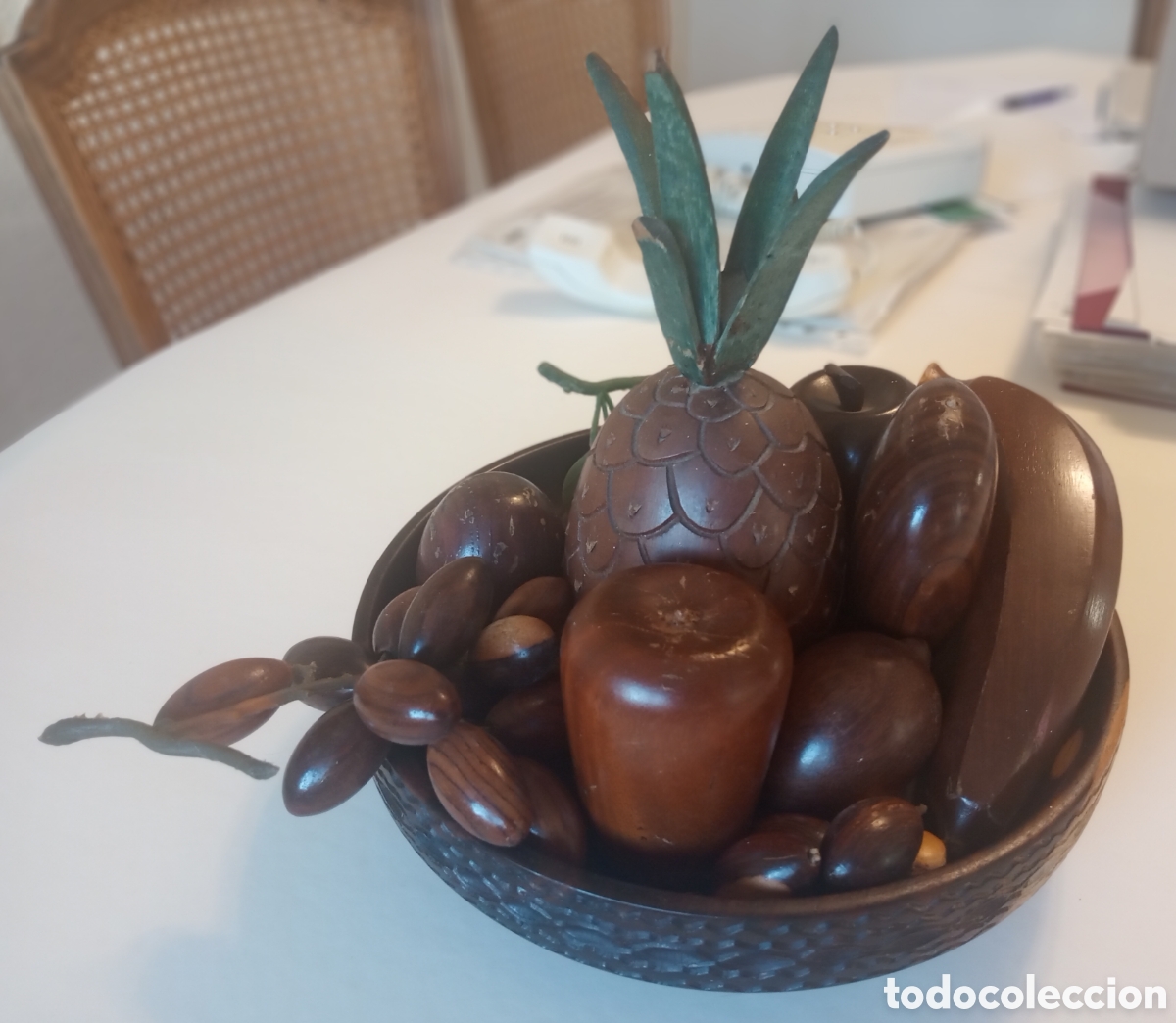 Vintage: Centro mesa frutas madera vintage - Foto 4