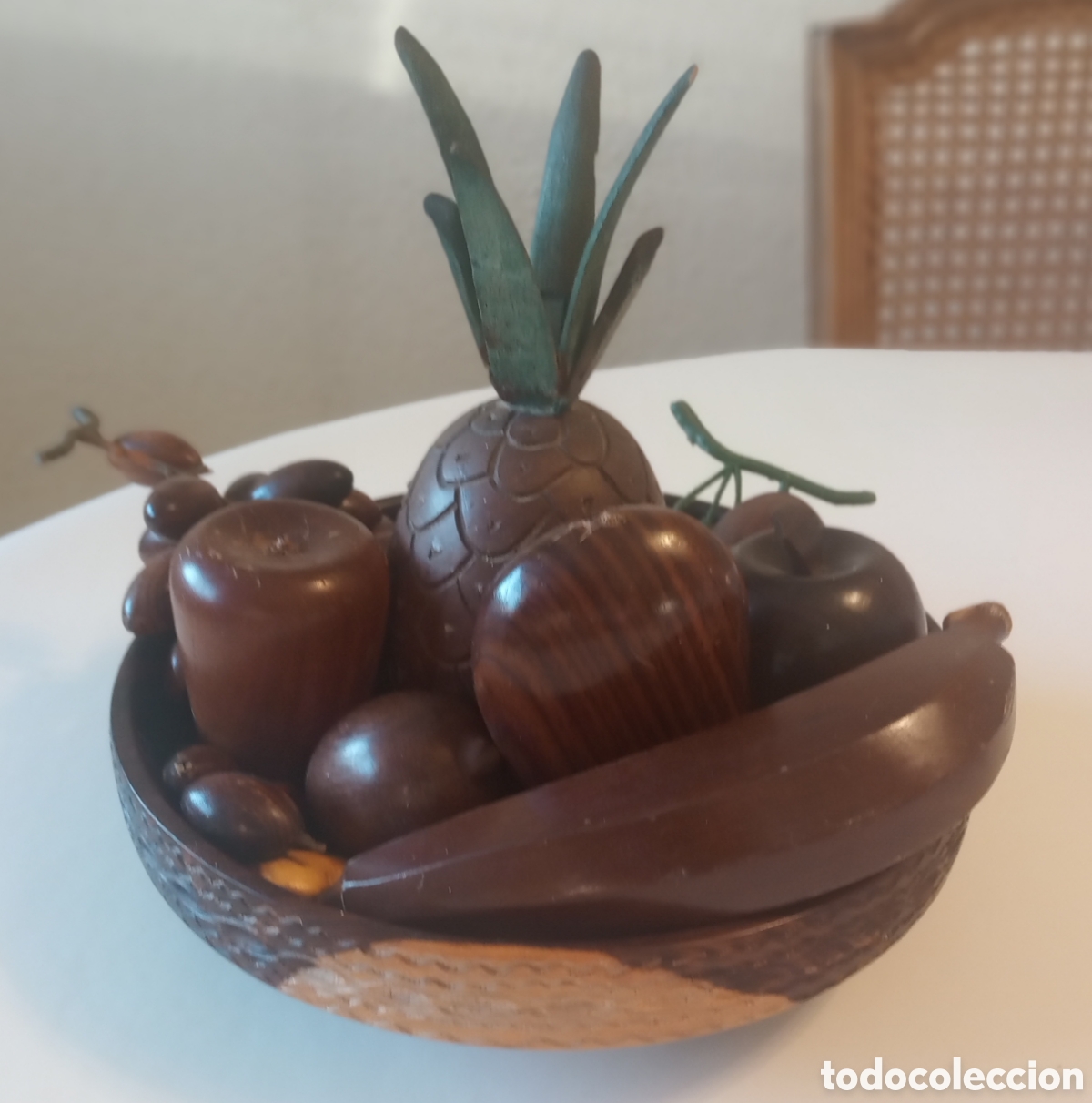 Vintage: Centro mesa frutas madera vintage - Foto 1