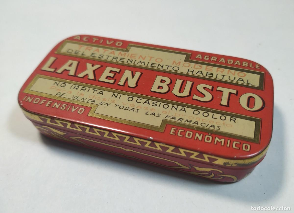 Vintage: Lata de metal serigrafiada. LAXEN BUSTO. - Foto 3