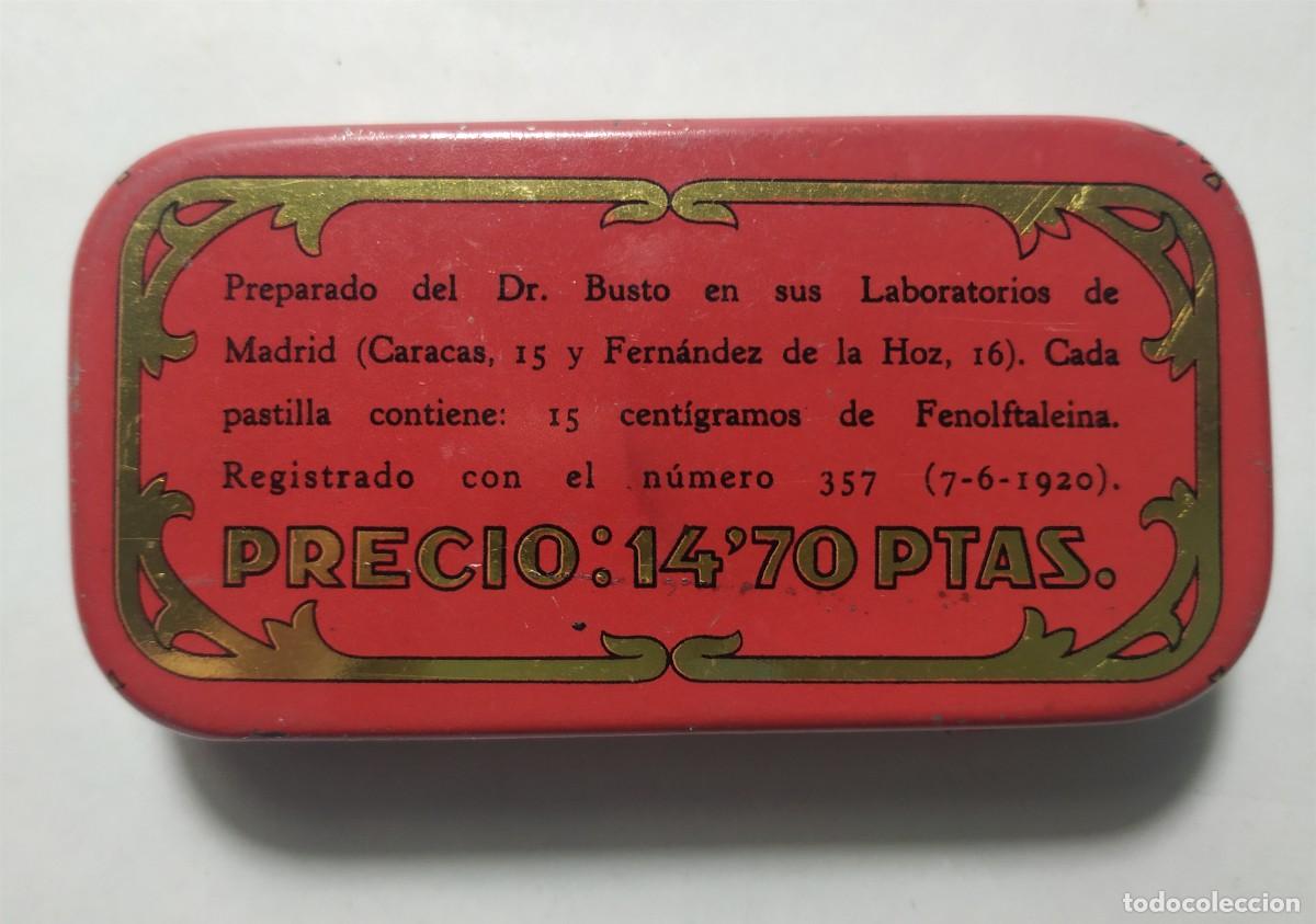 Vintage: Lata de metal serigrafiada. LAXEN BUSTO. - Foto 5
