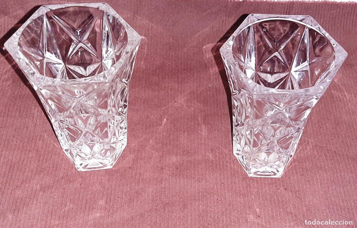 Vintage: Pareja de jarrones de cristal de plomo - Foto 1