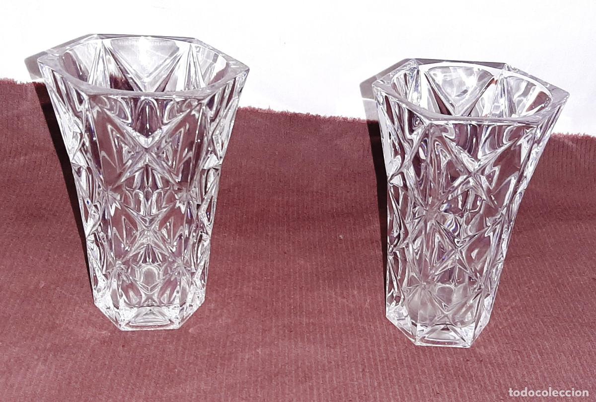 Vintage: Pareja de jarrones de cristal de plomo - Foto 2
