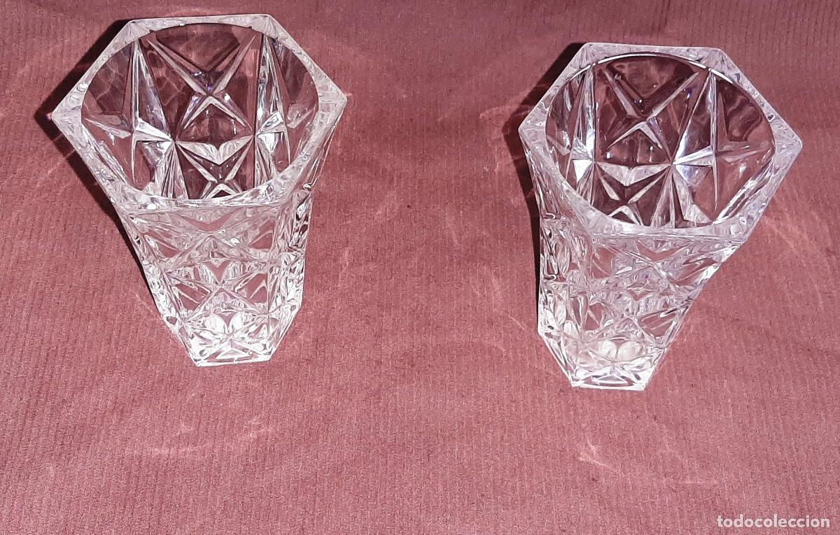 Vintage: Pareja de jarrones de cristal de plomo - Foto 3