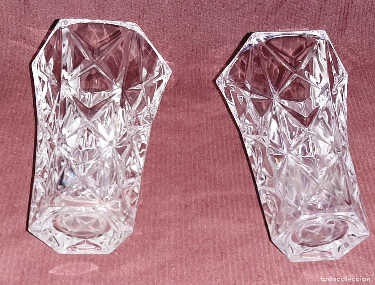 Vintage: Pareja de jarrones de cristal de plomo - Foto 4