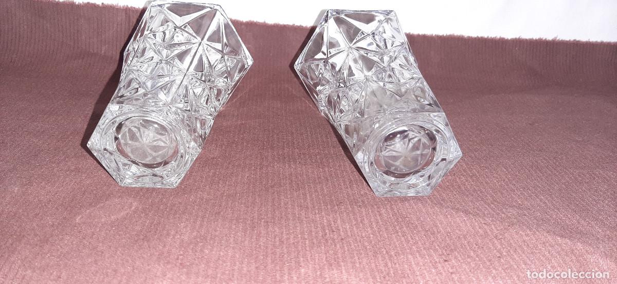 Vintage: Pareja de jarrones de cristal de plomo - Foto 5