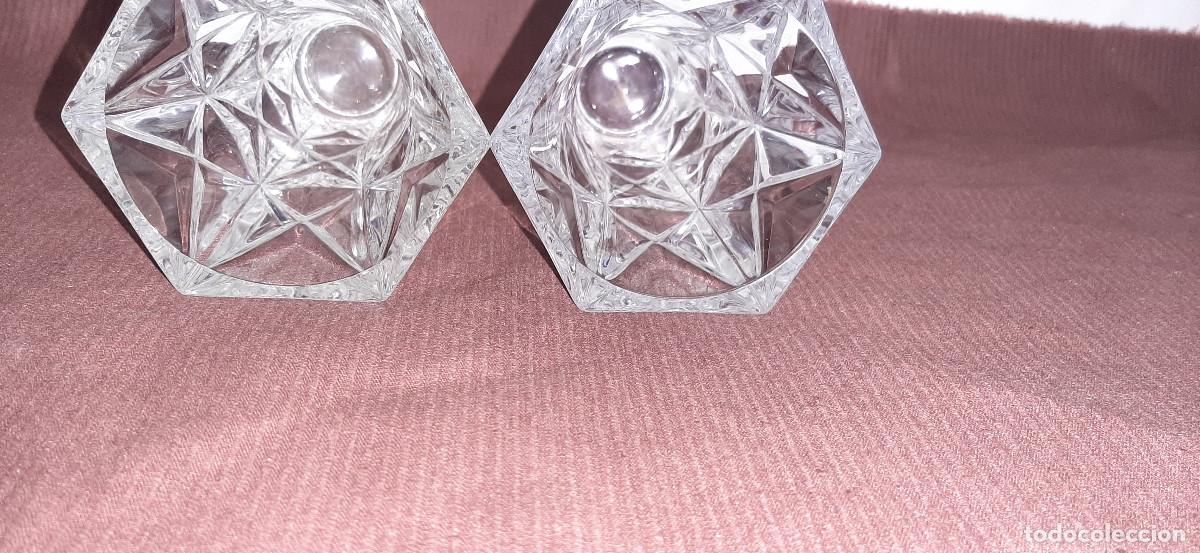 Vintage: Pareja de jarrones de cristal de plomo - Foto 6