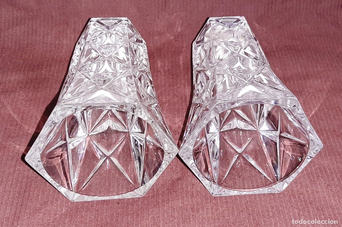 Vintage: Pareja de jarrones de cristal de plomo - Foto 7