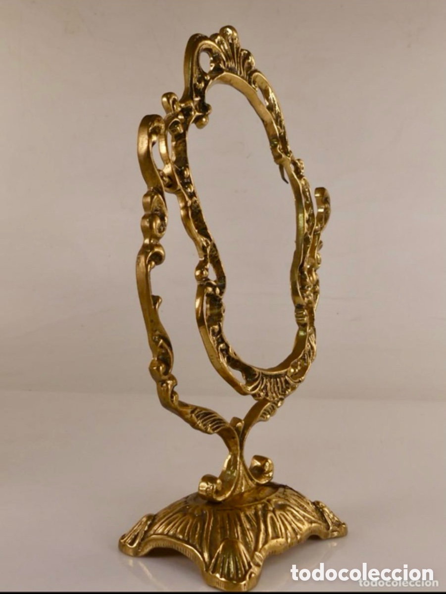 Vintage: MARCO DE BRONCE PARA ESPEJO ANTIGUO - Foto 2