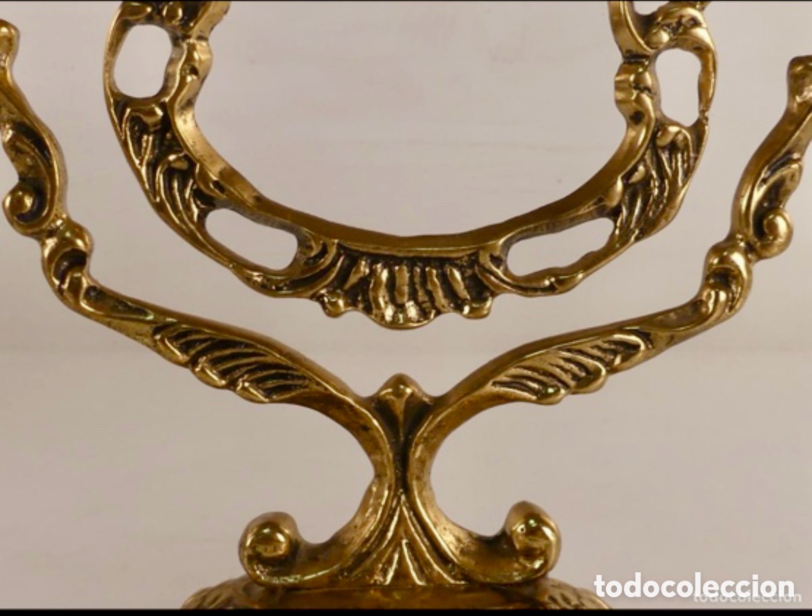 Vintage: MARCO DE BRONCE PARA ESPEJO ANTIGUO - Foto 8