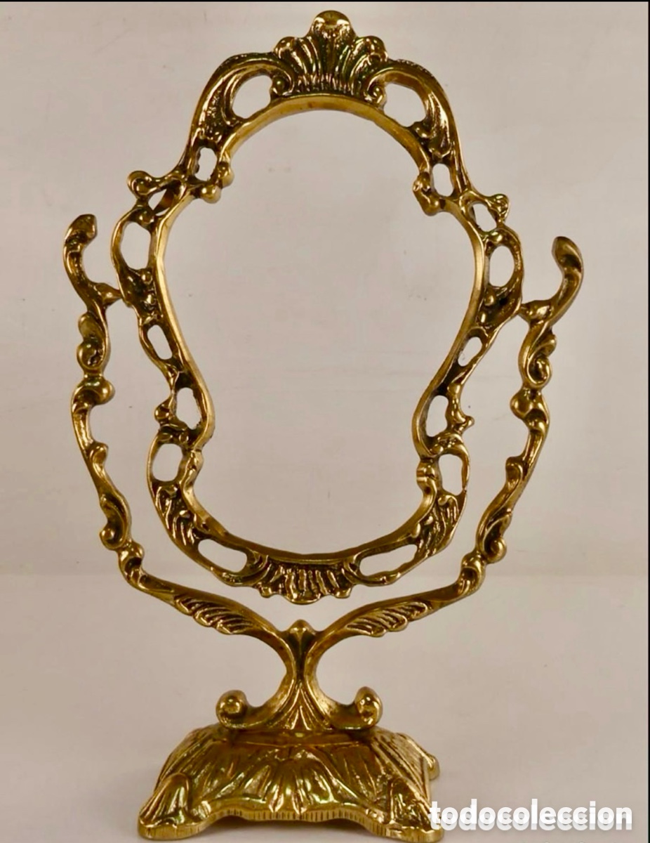 Vintage: MARCO DE BRONCE PARA ESPEJO ANTIGUO - Foto 1