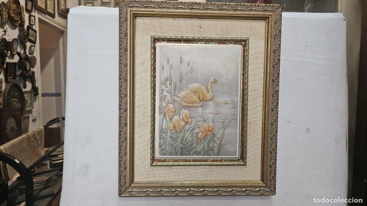 Vintage: cuadro de cisne - Foto 1
